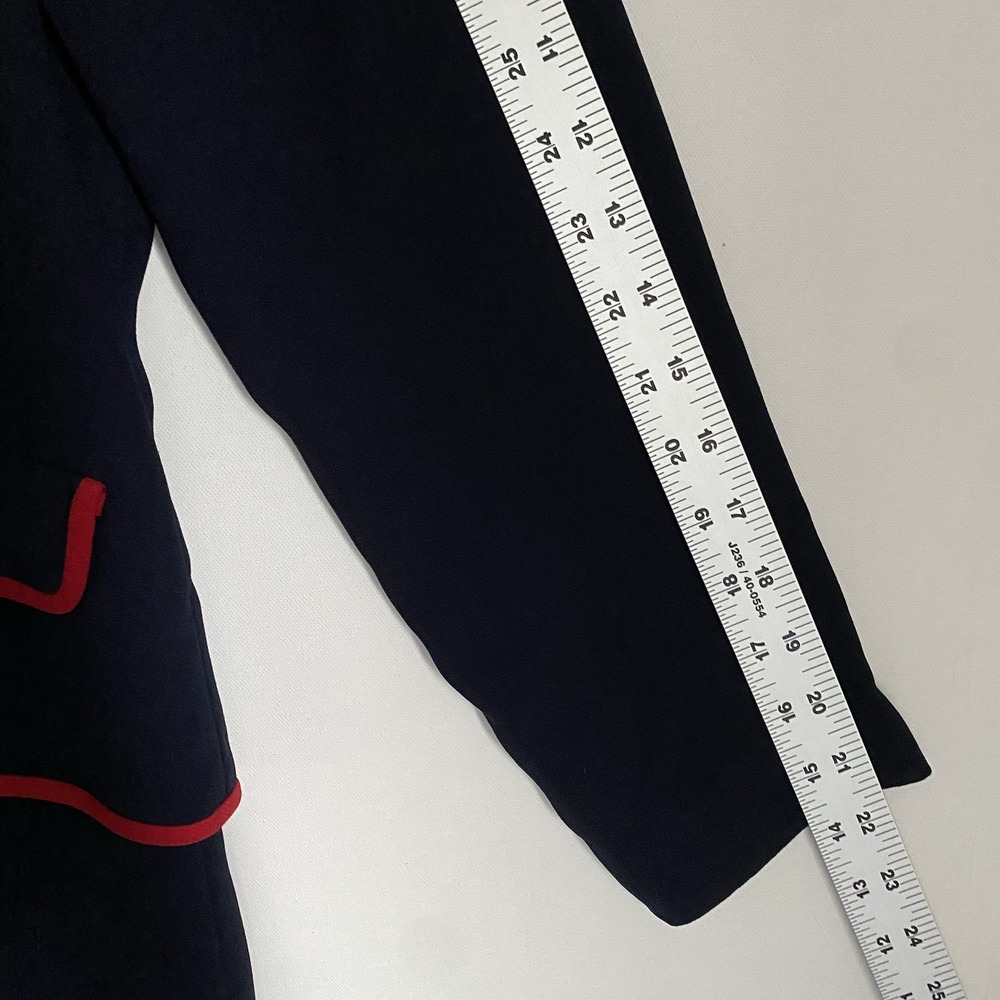 Vintage Talbots Midi Dress Size 8 Navy Long Sleeve Career Office Wear Elegant - Picture 9 of 12